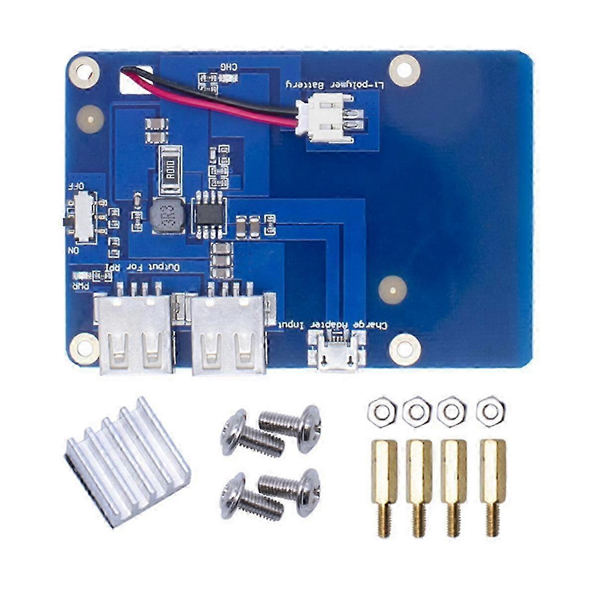 Lithium Battery Expansion Board Dual USB Power Supply Expansion Board with Switch for Compatible Devices