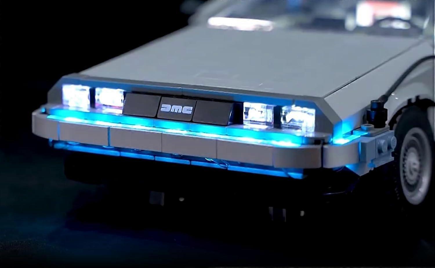 LED-lyssett til Lego Tilbake til fremtiden 10300 Tidsmaskin DeLorean -  Batteriboks, kun belysningstilbehør | Fruugo NO, image size:1500x926