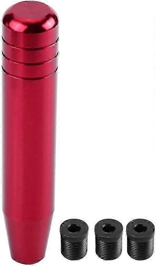 2025 Car Manual Gear Shift Knob, Universal Aluminum Alloy 18cm Handle Shifter Lever, Manual Gear Shift Lever Knob Stick Head (Red)