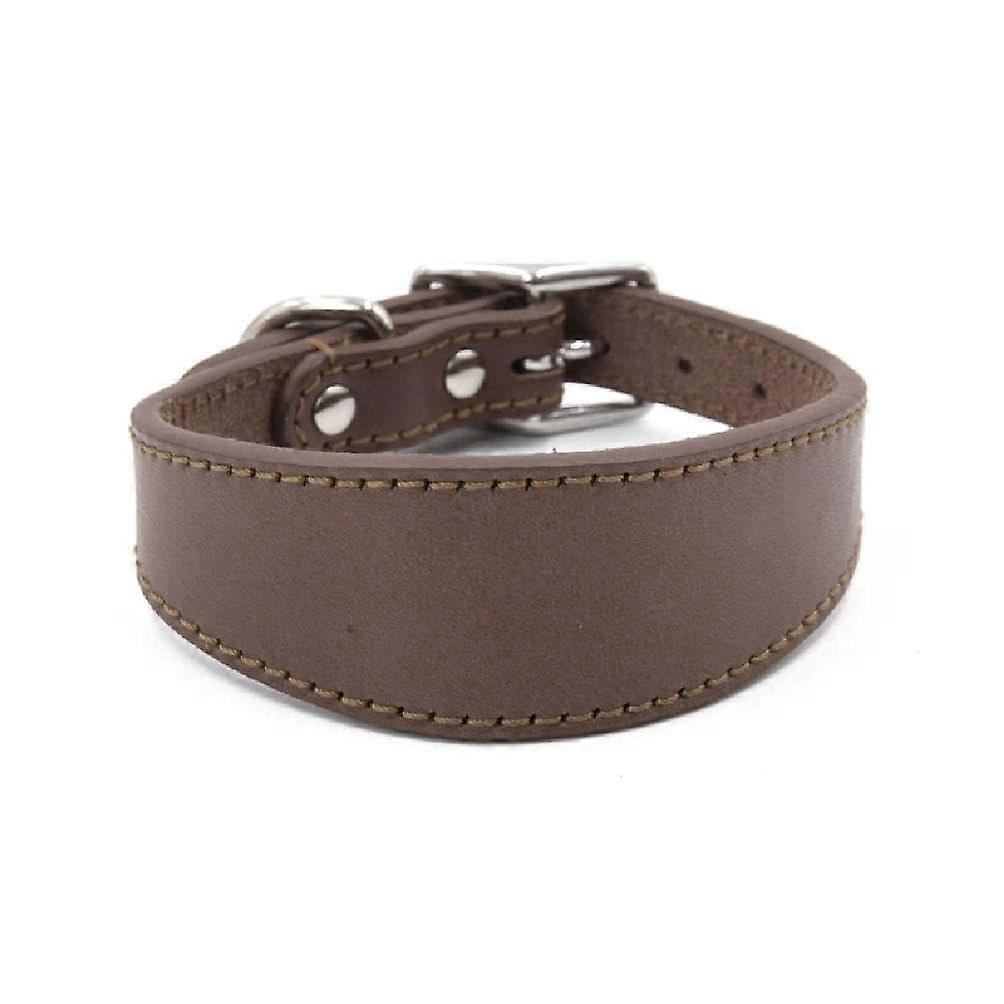 Leather Dog Collar Soft Padded For Whippets, Salukis And Sighthounds Adjustable Large Breed