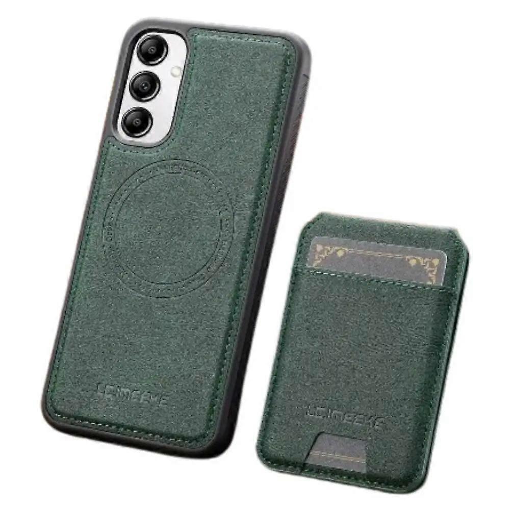 2-In-1 Magnetic Leather Case For Samsung (green)