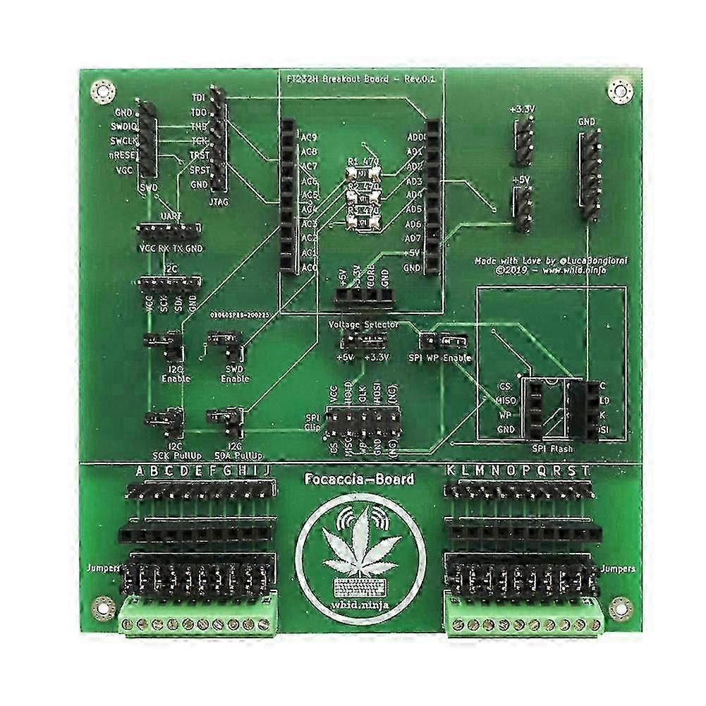 Focaccia-Board: Multipurpose Breakout PCB Board for FT232H CJMCU Board