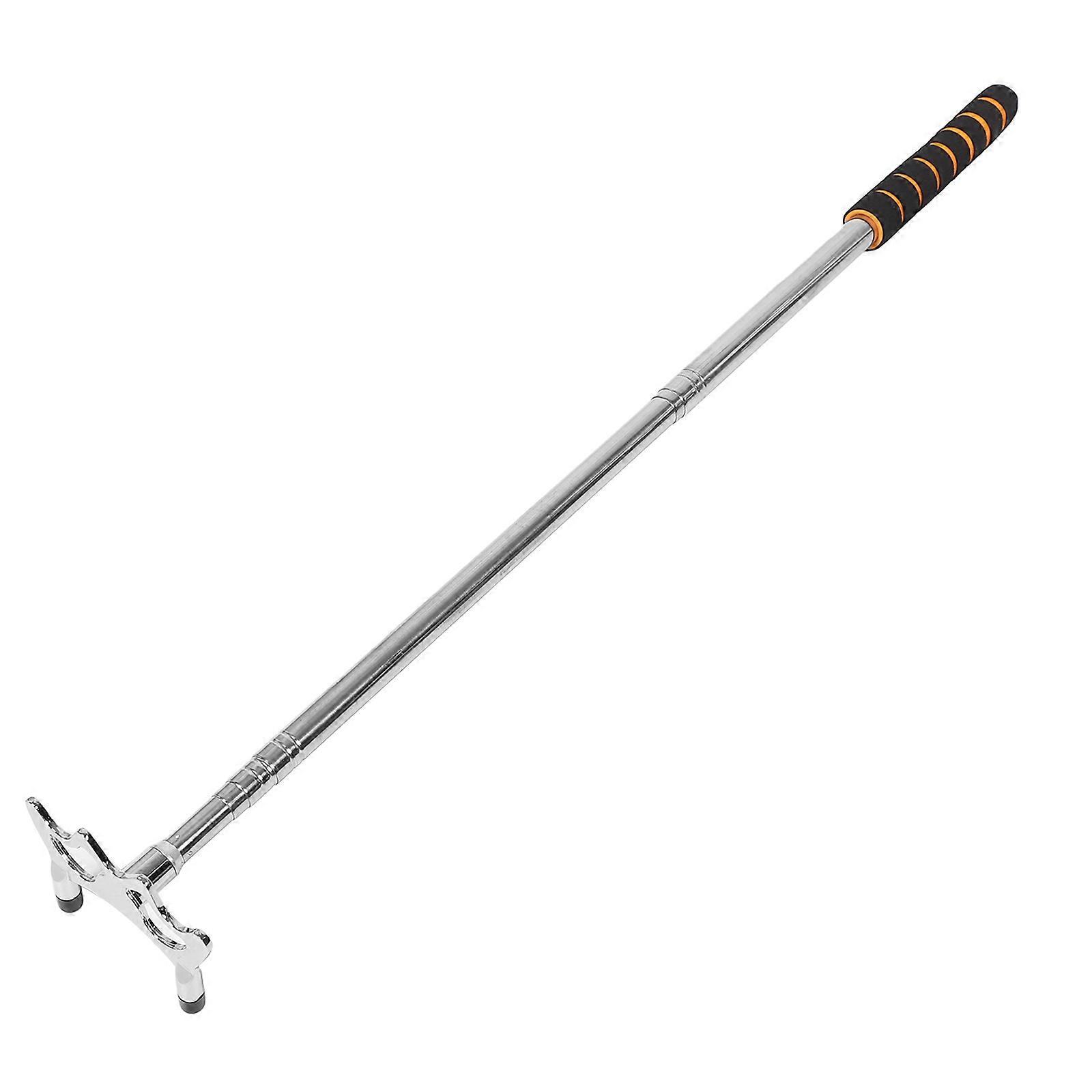 Retractable Pool Bridge Stick with Removable Head, Durable Stainless Steel Cue Bridge for Snooker and Pool Games, Antislip Grip for Stability and