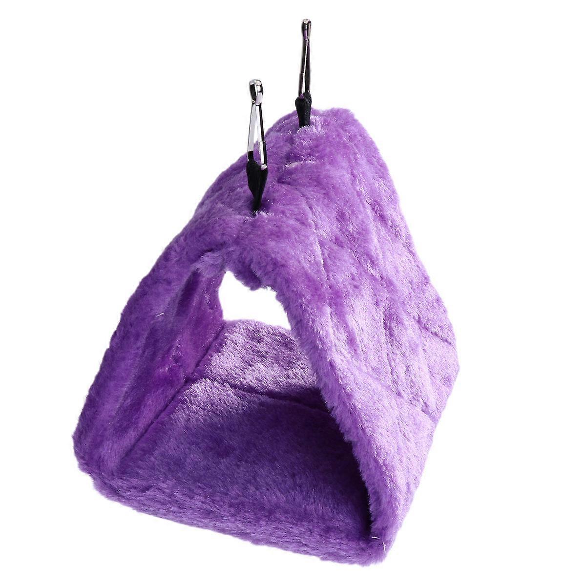 Bird Parrot Hammock Adorable Warm Plush Sleeping Bed Purple 24x15x18cm Balancing 1Pack