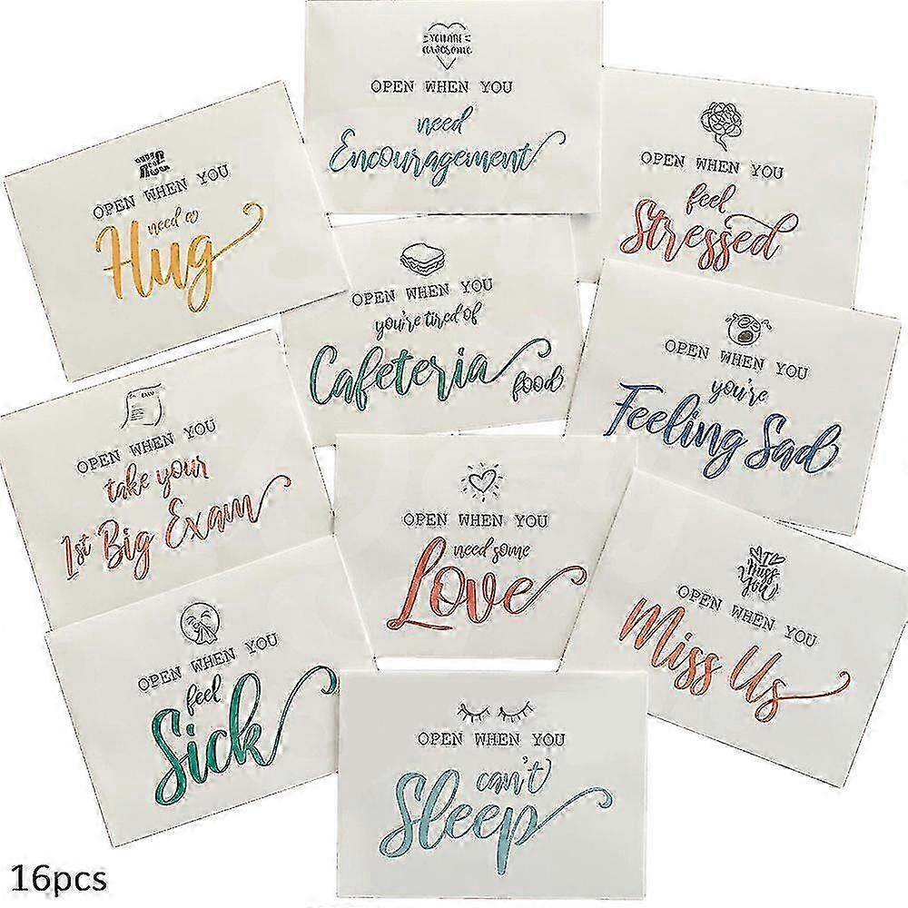Open When Envelopes For University College Student, 16pcs Romantic Long Distance Relationship Gift, Colorful Open Letters Leaving Gifts 2025