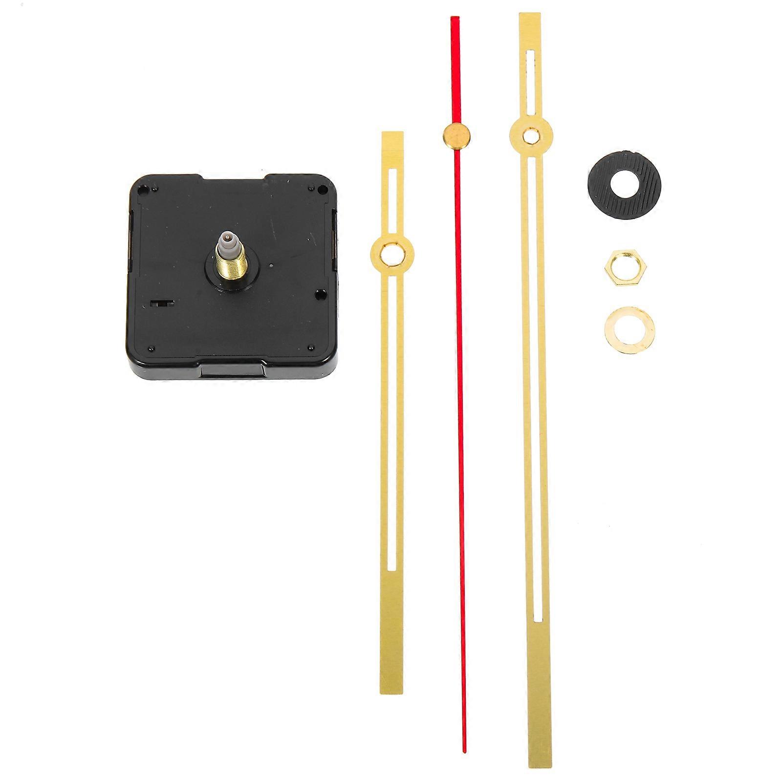 Golden Plastic Clock Movement Set for DIY Use Mute Wall Clock Mechanism Repair Parts 1 Set