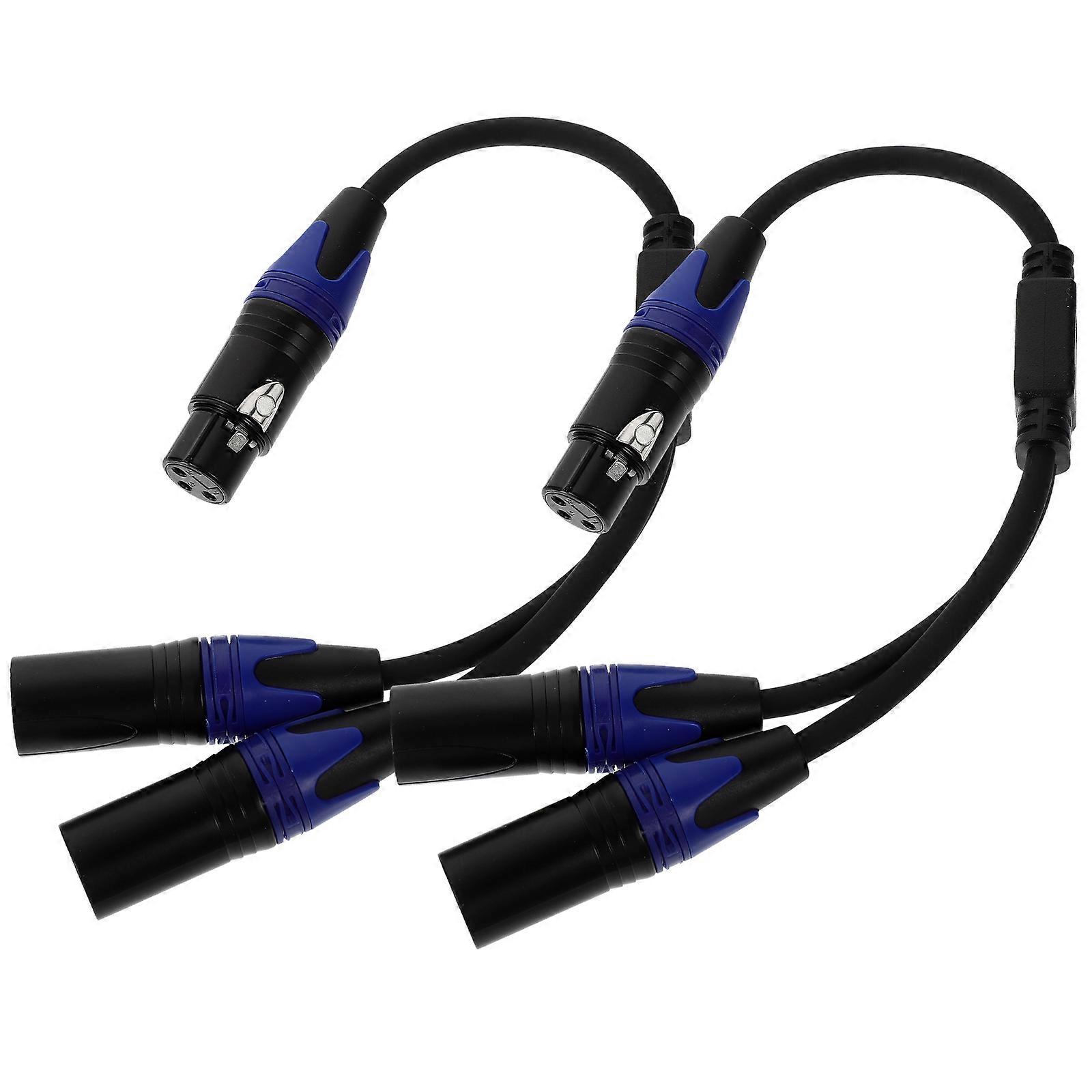 2pcs XLR Splitter Cable Male to Female Microphone Cord for Professional Audio Recording, Conference and Live Sound Performance