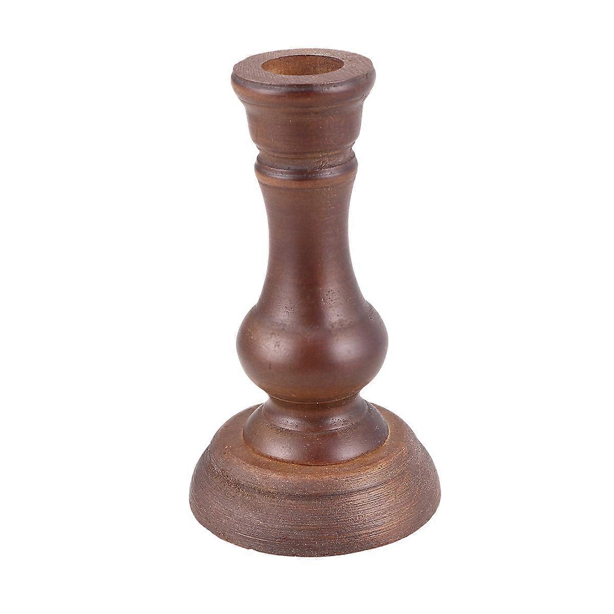Brown Synthetic Material Candlestick for Decoration Creating a Warm Atmosphere Ideal for Weddings and Gifts 0.75in