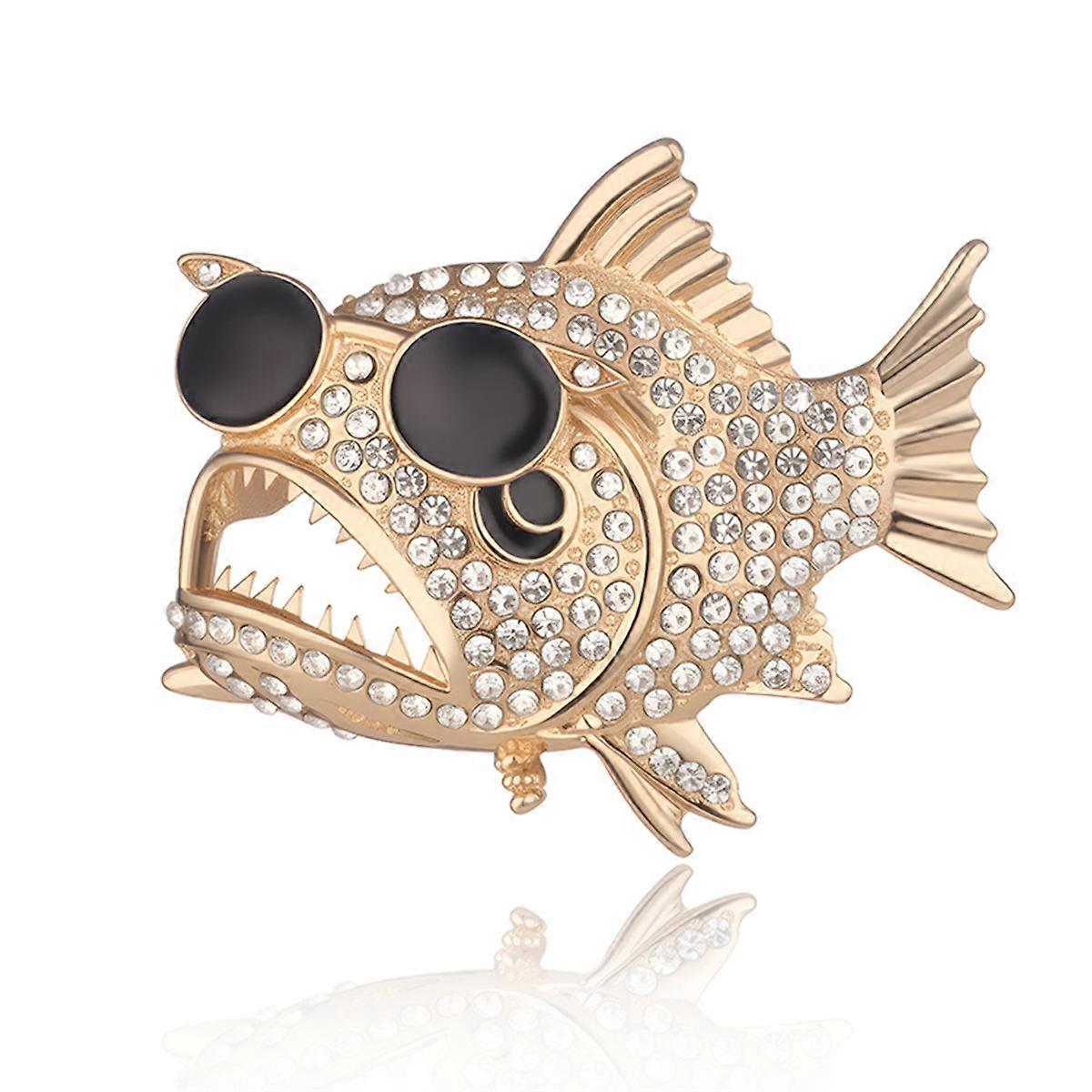 Fish Crystal Brooches
Unique Piranha Fish Brooch Pin