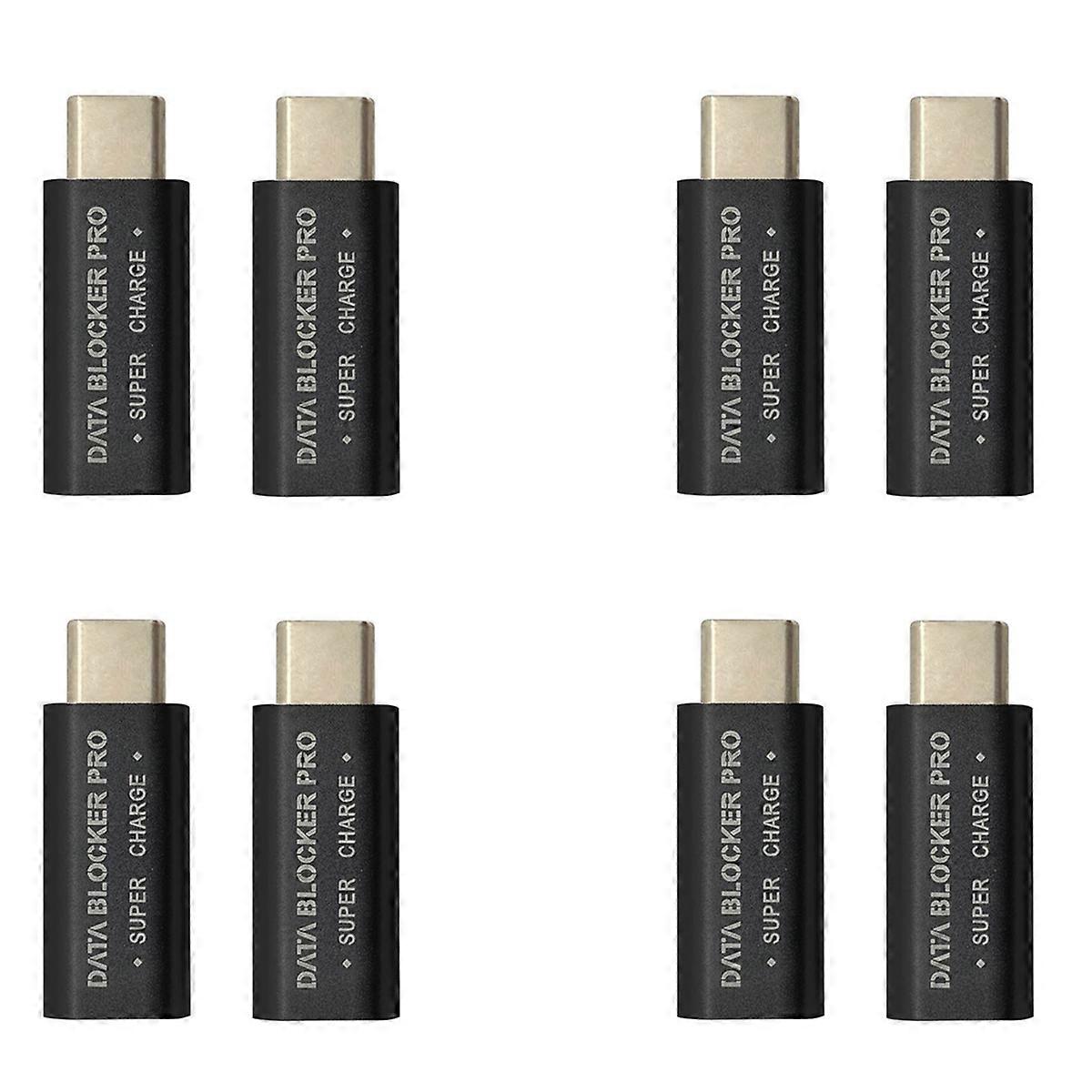 2PCS USB Type-C Data Blocker USB-C Juice Jack Adapter Support Quick Charge(50V/5A) Stop Data Theft