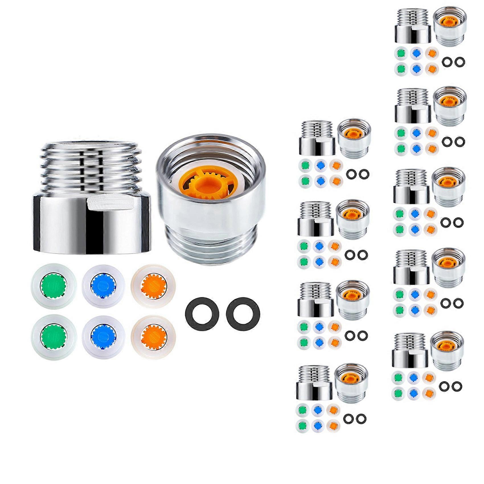 80 Pieces of Shower Flow Reducer Limiter Set, Water Restrictor, 1/2 Inch Thread Size 4, 6 and 9 L/Mi