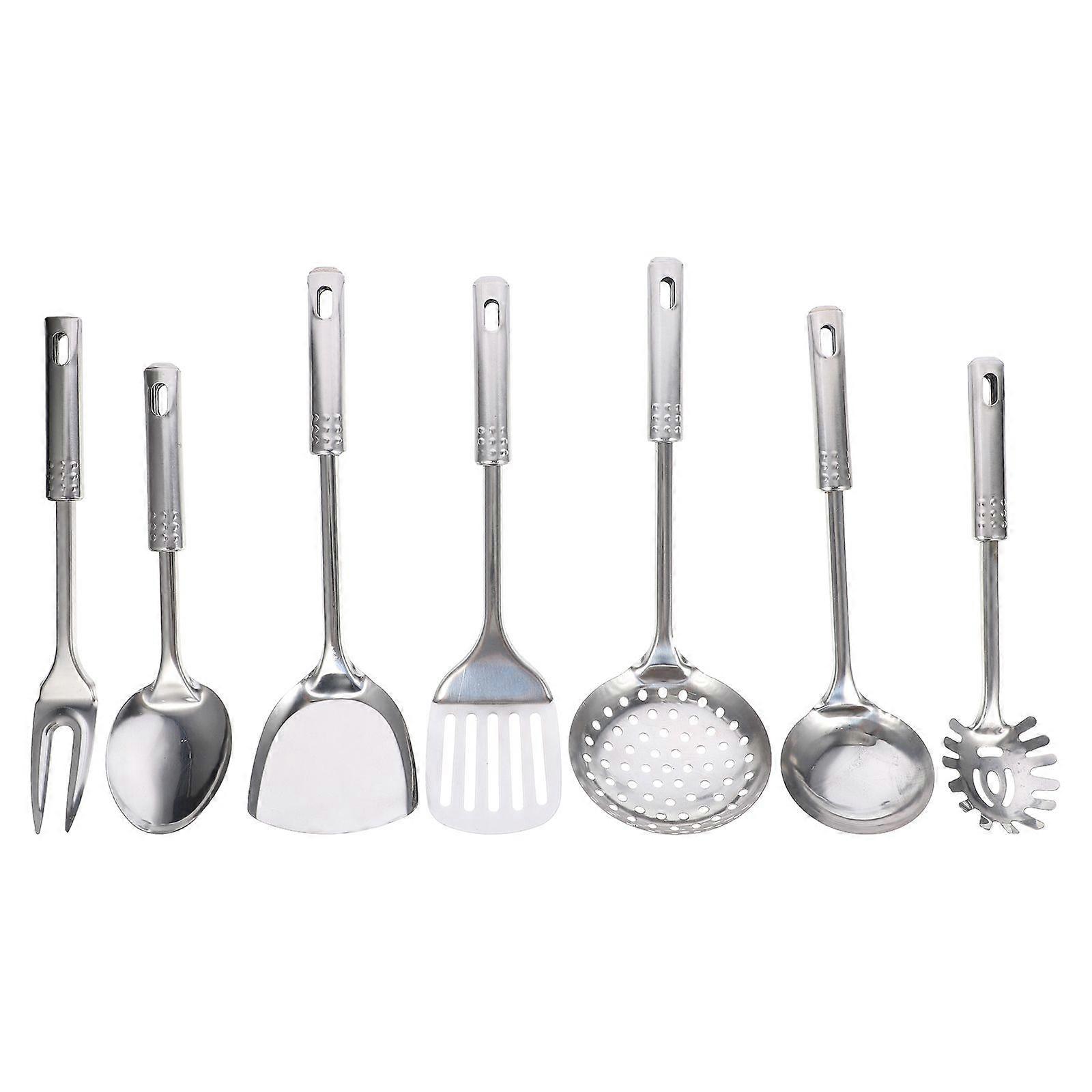 7pcs Stainless Steel Kitchen Utensil Kit Kitchenware Cooking Gadgets Tools