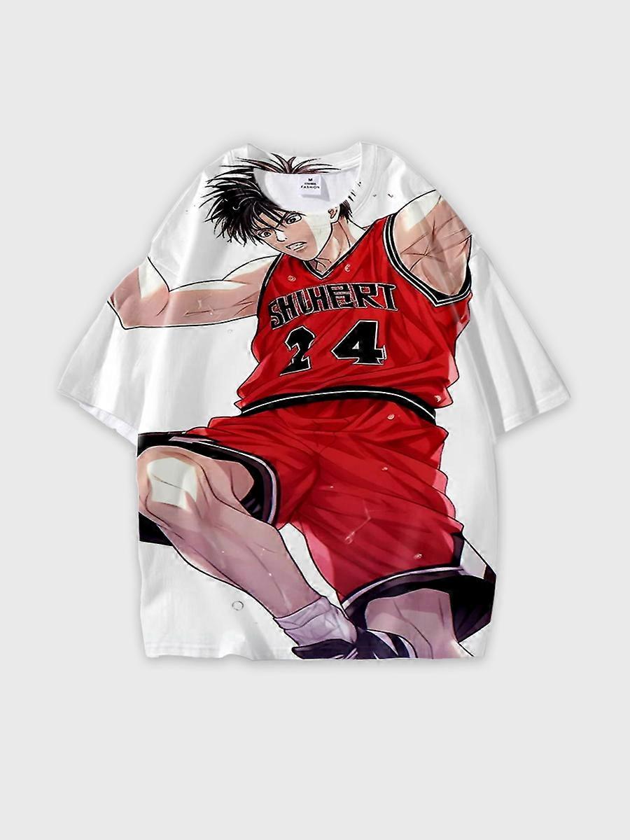 T-shirt round neck Role Pattern loose short sleeve P502