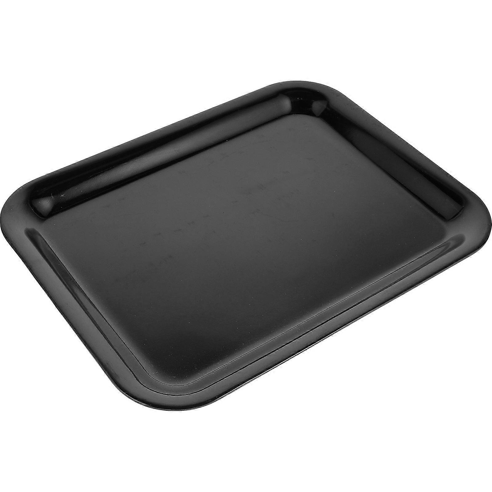 Black Dessert Serving Tray for Home Use Lightweight Shatterproof 13 Inch