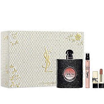 Yves Saint Laurent Black Opium 90ml Edp Spray + 10ml Edp Spray + 1.3g Lipstick Gift Set 2024