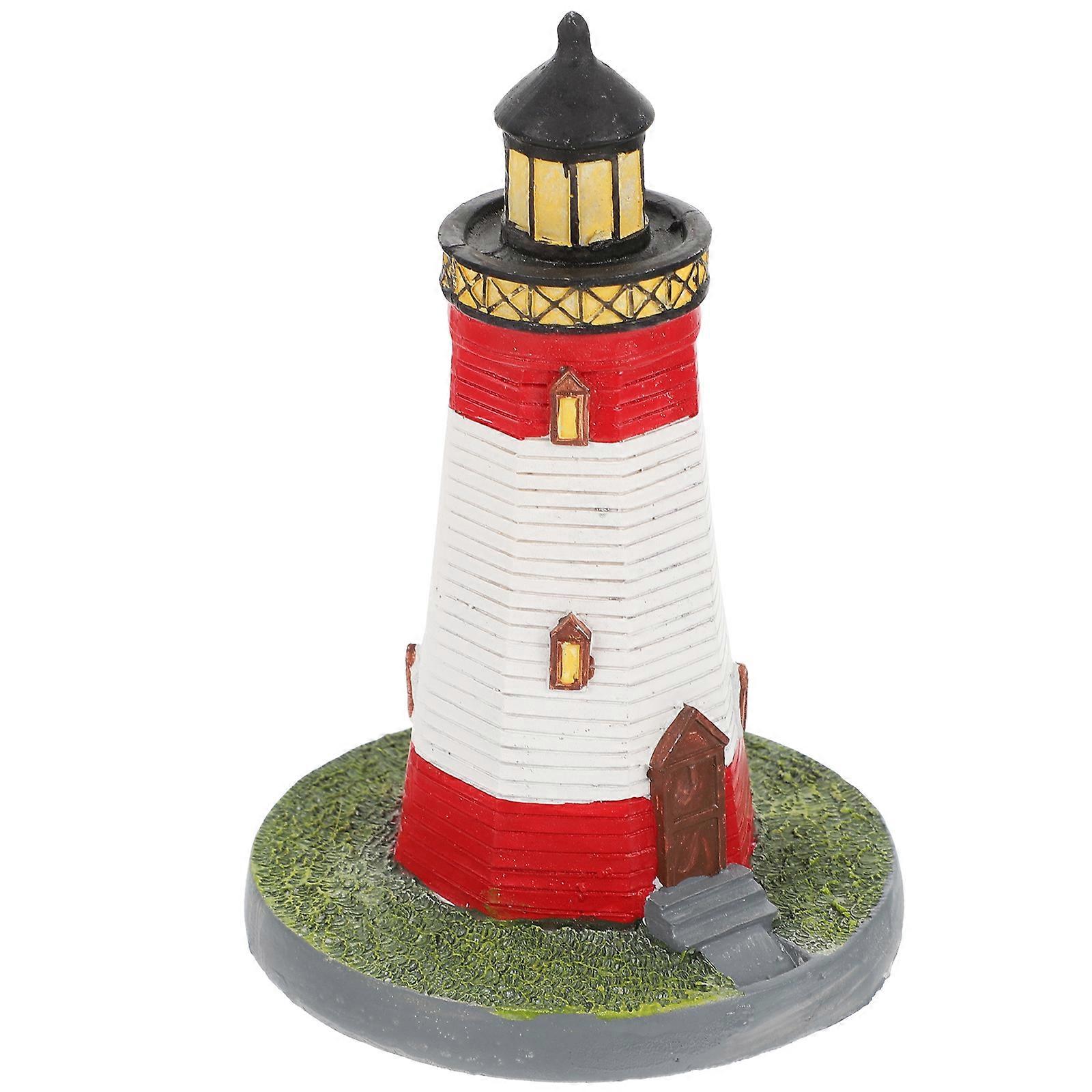 Mediterranean Style Lighthouse Model Decorative Nautical Ornament For Room Decoration Multi Color 1Set