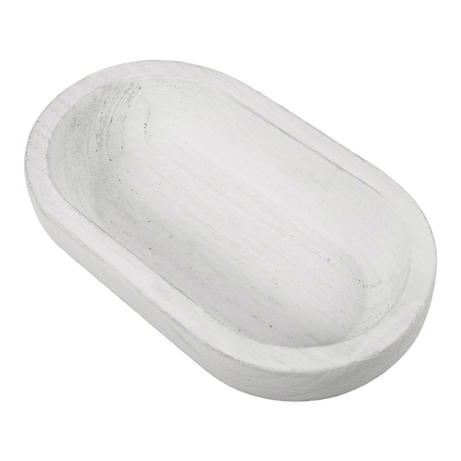 Wooden Fruit Tray with Large Capacity for Storage Use White Color Lightweight and 14.2 x