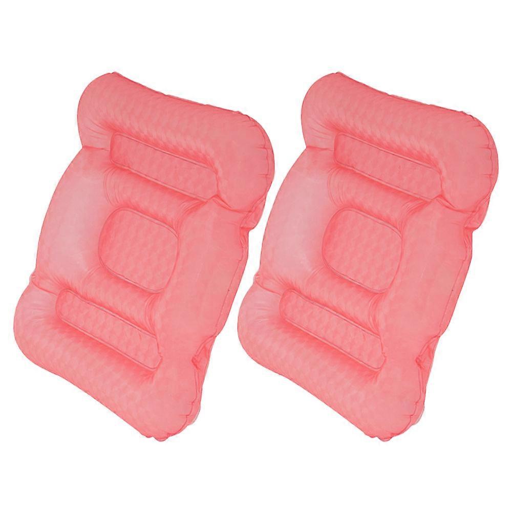 Inflatable Pink Bathtub Bottom Cushion for Home Use PVC Cushion with Adjustable Water Levels, 2pcs