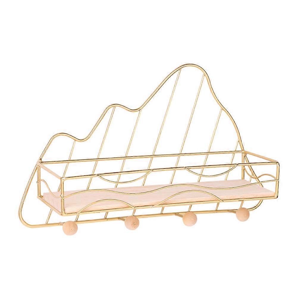Storage Rack with Hooks for Home Decor and Sundries Holding 1Pc Iron