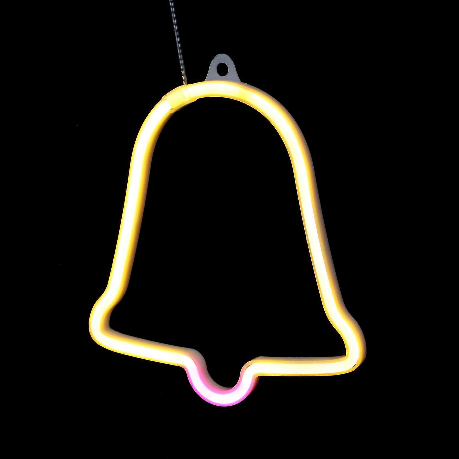 Christmas LED Neon Lamp Bell Shape Light for Decoration 1Pcs