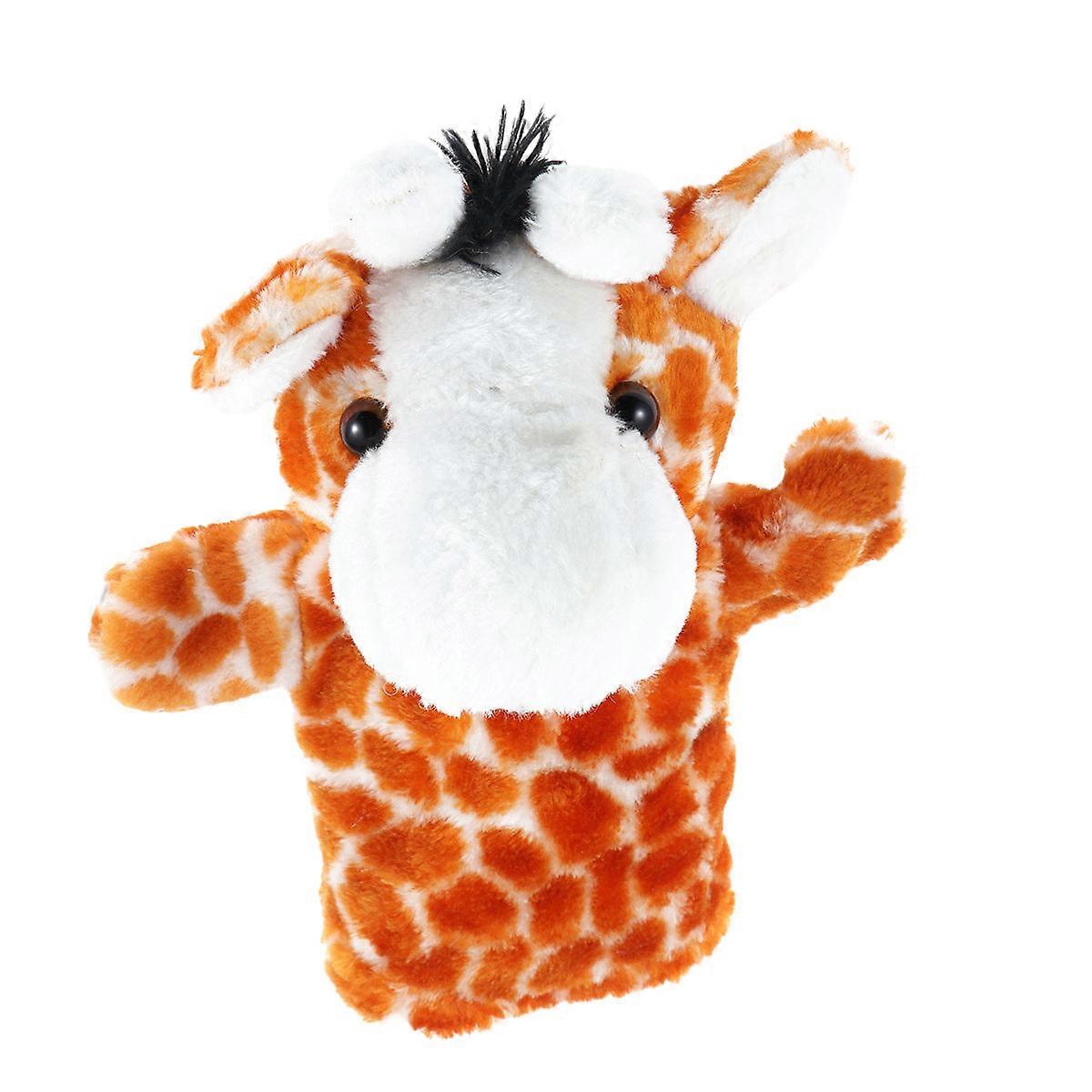 Finger Puppet Giraffe Shape Plush Hand Puppet For Children Interaction Multi 25*16CM Story Telling 1 Set