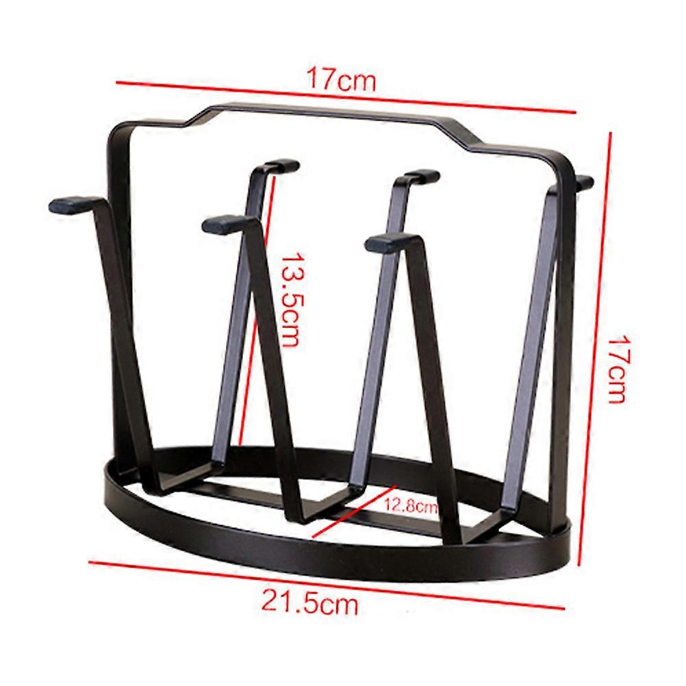 Countertop Mug Organizer Japanese Style Iron Cup Holder for Coffee Mugs with Drain Function in Office 1Pcs