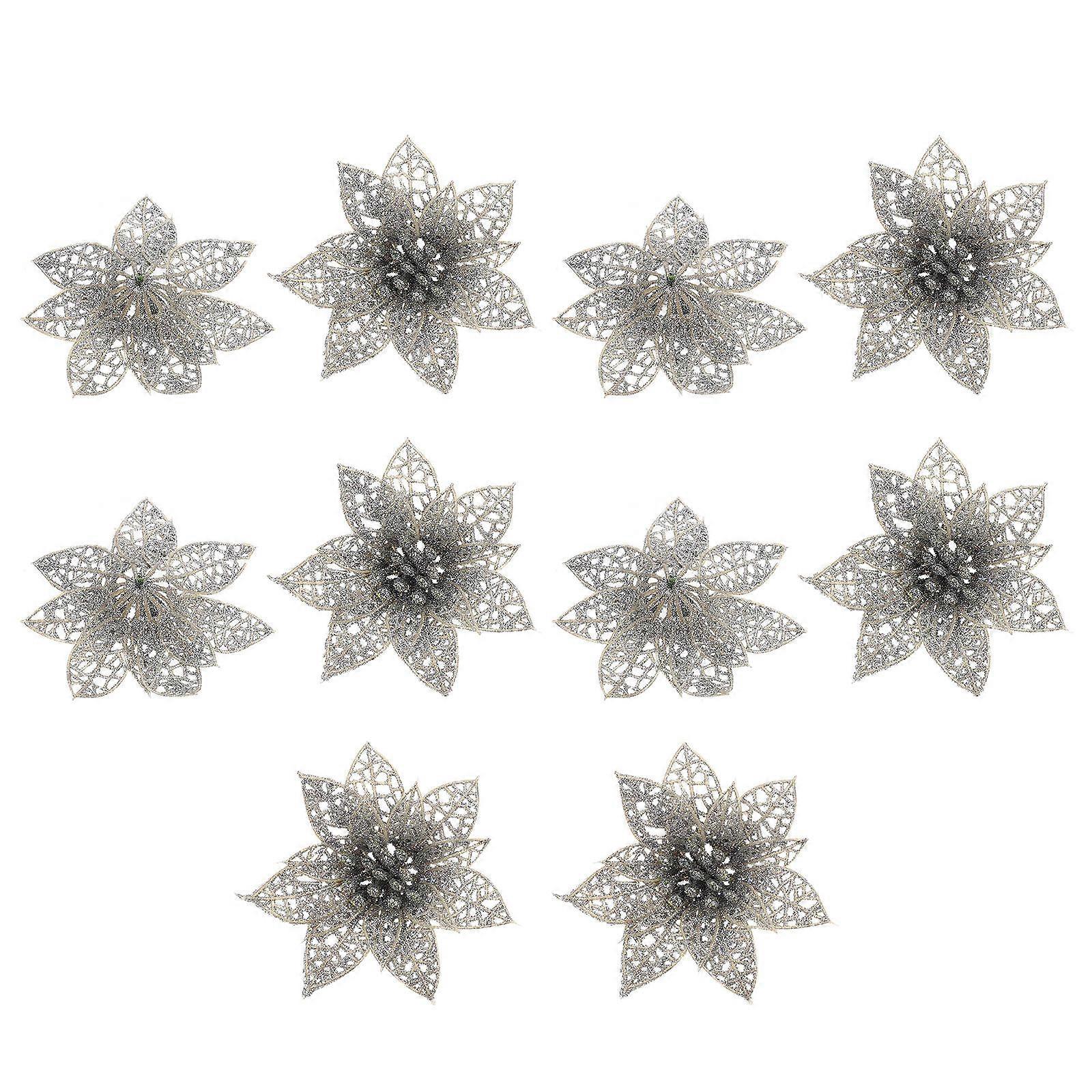 Decorative Flower Pendants 10Pcs Hollowed-out Design For Holiday Celebrations Unique Artificial Flower Decorations