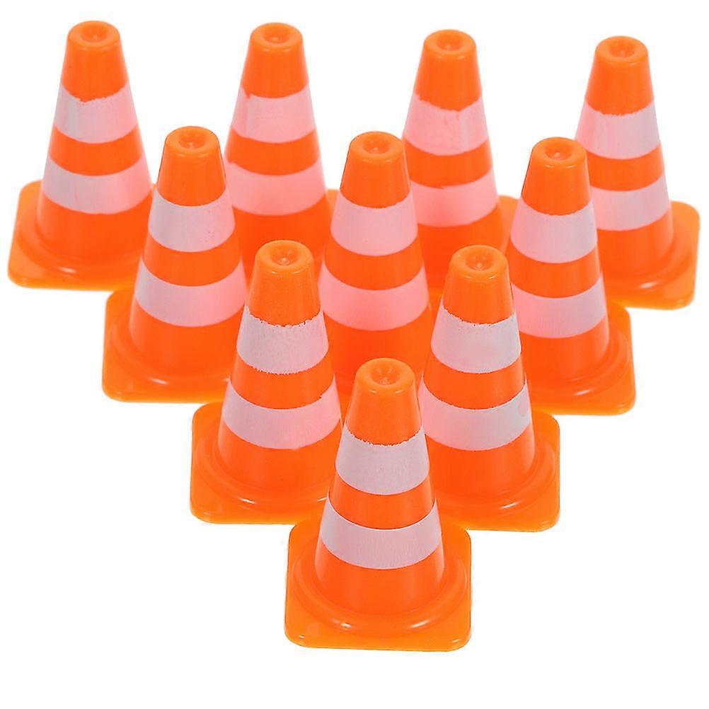 40pcs Miniature Traffic Cones & Road Signs for Plastic Construction Barricades – Early Childhood Learning & Play Educational Set
