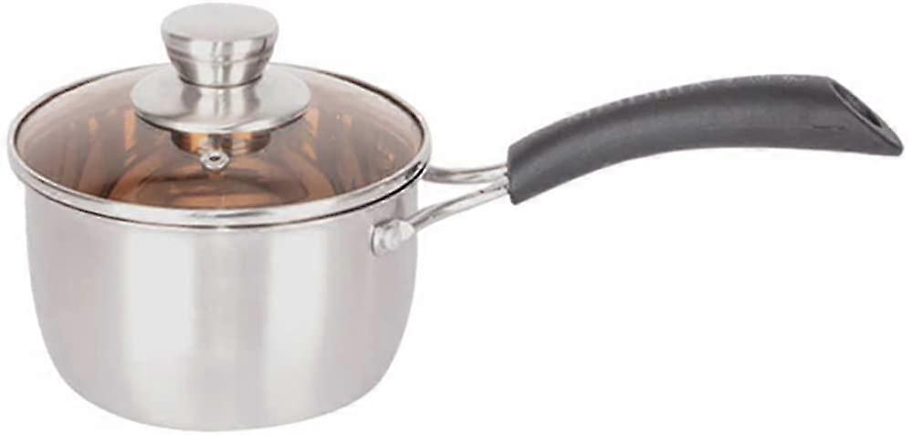 Saucepan, Saucepan, Thick Stainless Steel Cookware, Milk Pan with Handle, Mini Pasta Pot, 14 cm (One Color, 14 cm) One Colour 14cm