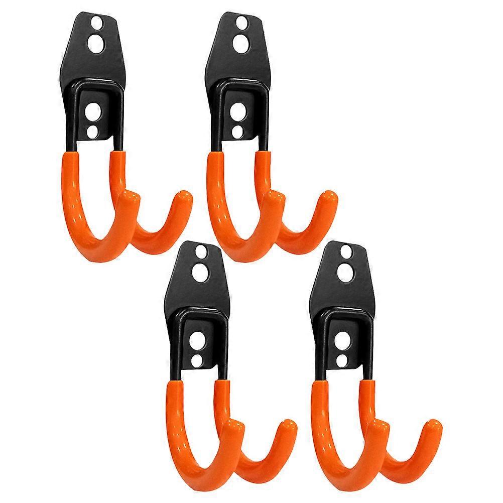 4pcs Heavy Duty Metal Garage Hooks for Bike, Tool, and Equipment Storage – Wall Mounted Organizer with Easy Installation