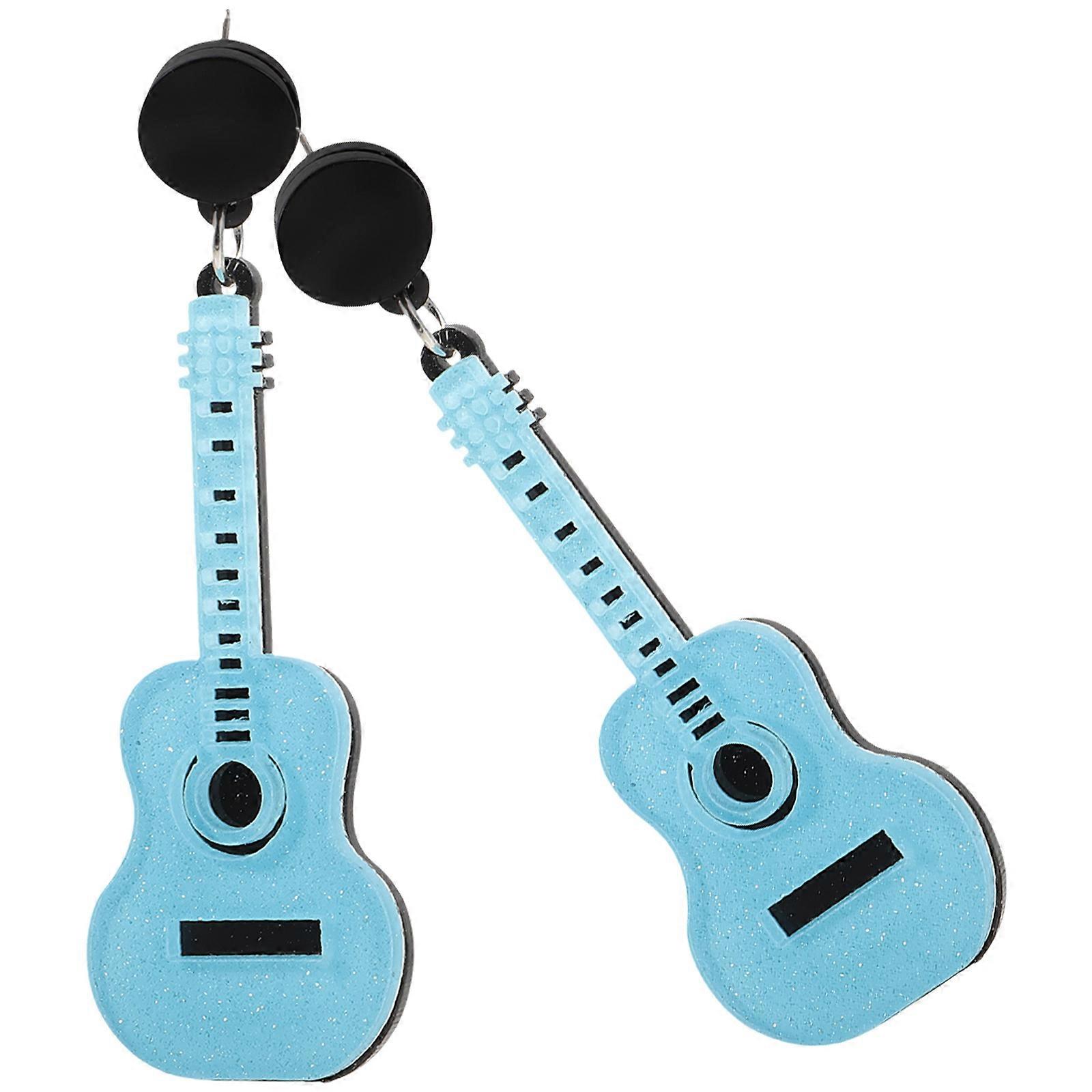 a polished and engaging product description based on your input:
**Stylish Guitar Shape Dangle Earrings for Women – Funky, Unique, and Music