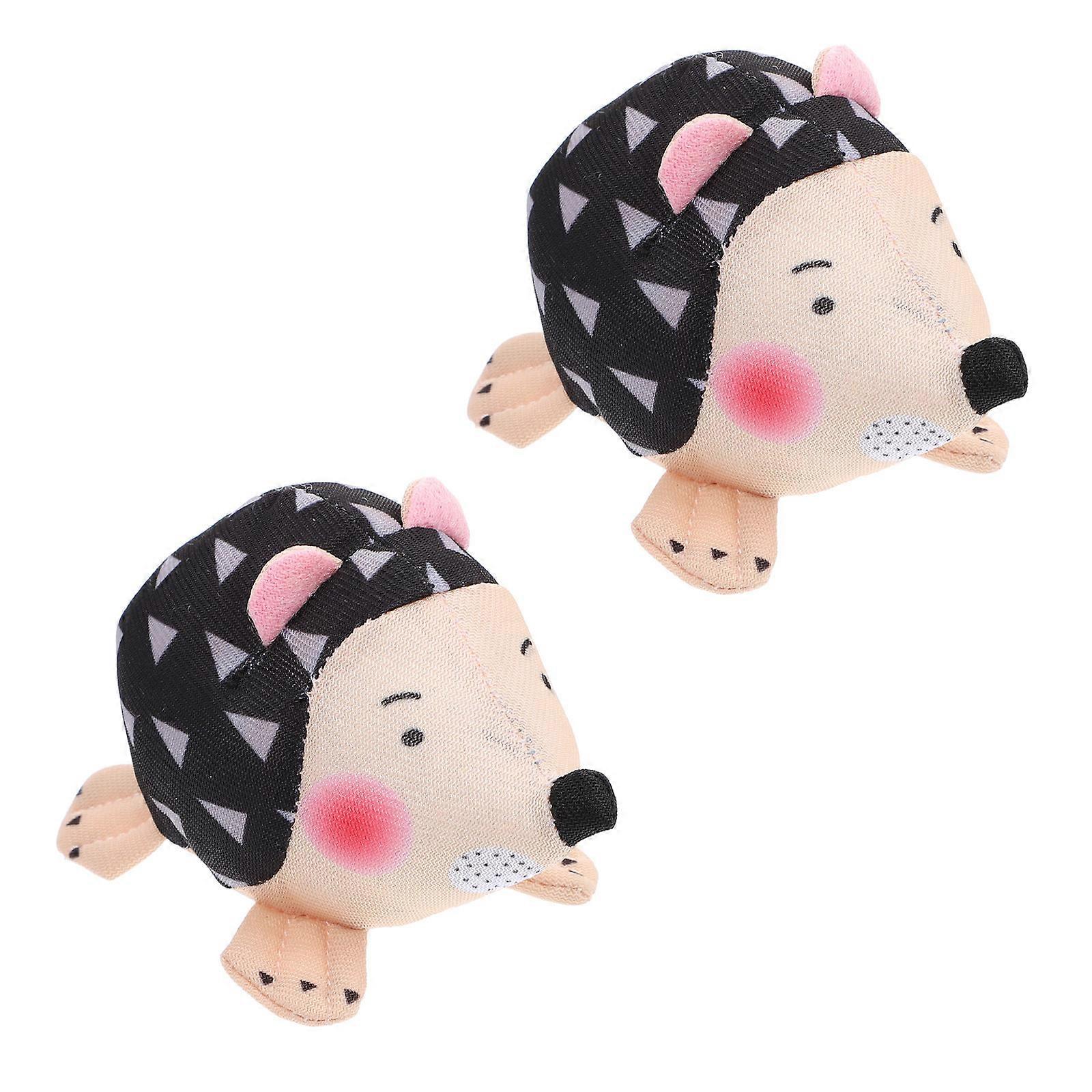 Decorative Needle Storage Cushion For Sewing Projects In Black Perfect For Sewing Enthusiasts With Hedgehog Shape 2Pcs