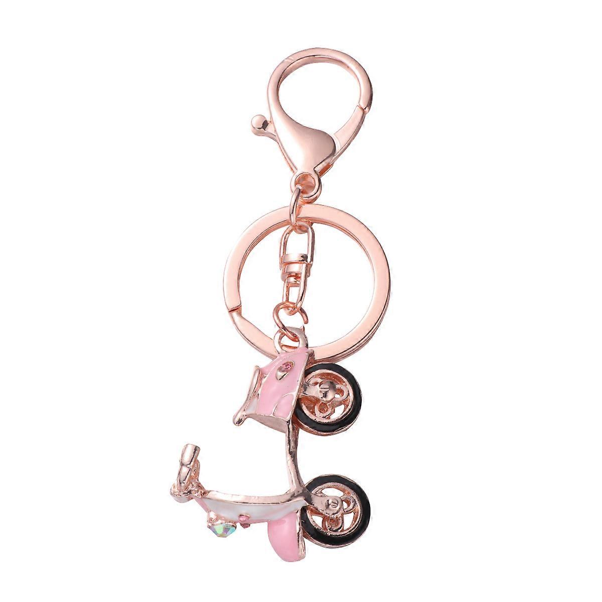 Alloy Car Model Keychain Car For New Year Celebration Bag Decoration Multi Color 1Set