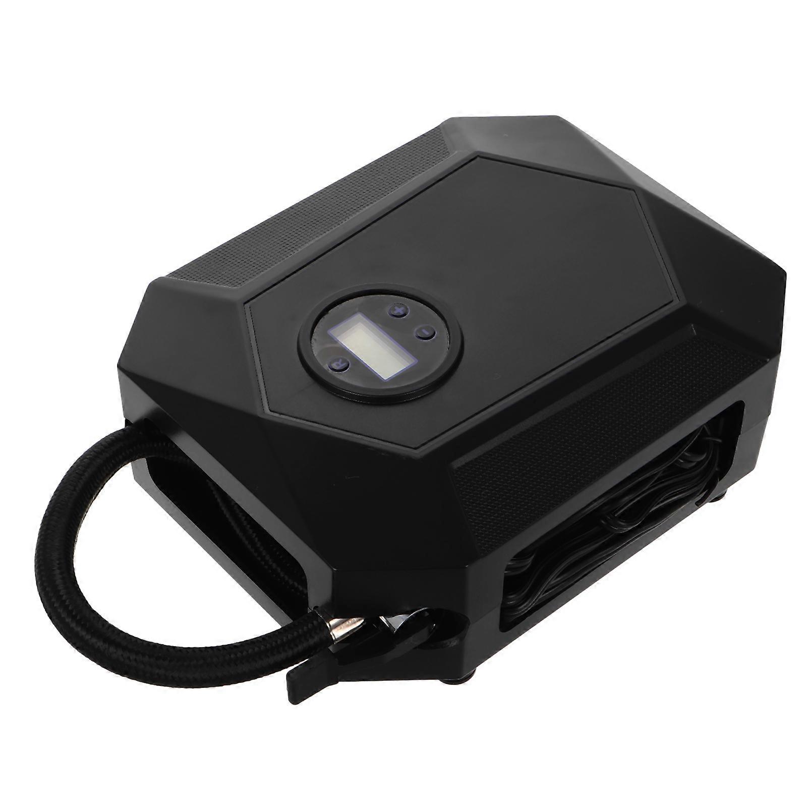 Portable Car Air Pump with Digital Pressure Gauge for Tires Vehicles 12V Black ABS Copper
