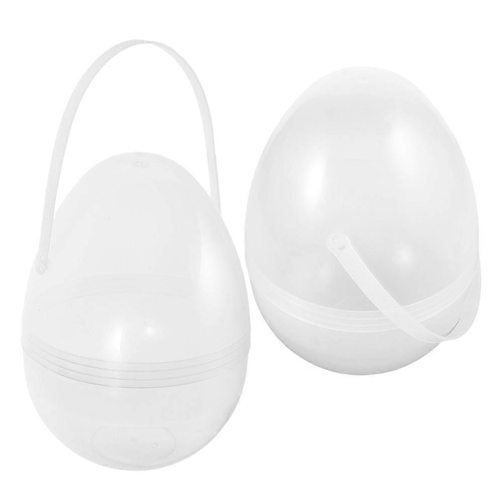 Clear Egg Containe Egg Storage Box With Lid For Small Accessories Children 2Pcs
