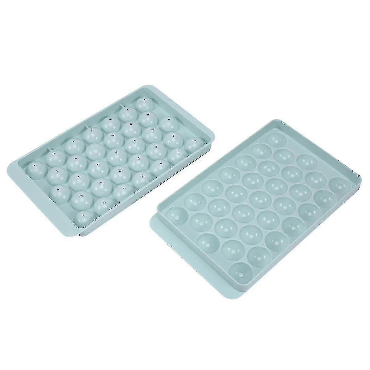 Round Ice-Cube Trays with Lid, Mini Round Ice Ball Tray for Freezer, Ice Tray Mold Making 1 In, 33P