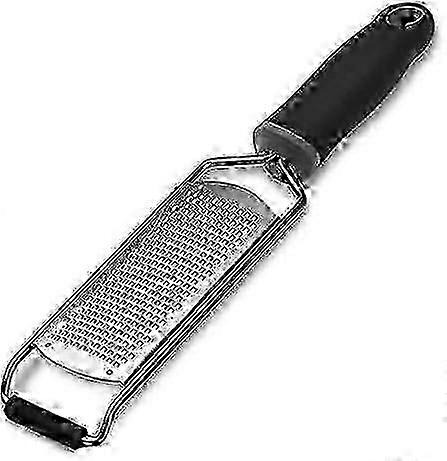 Stainless Steel Cheese Grater & Lemon Zester with Soft Rubber Handle - Multipurpose Kitchen Tool for Easy Grating & Zesting, Dishwasher Safe