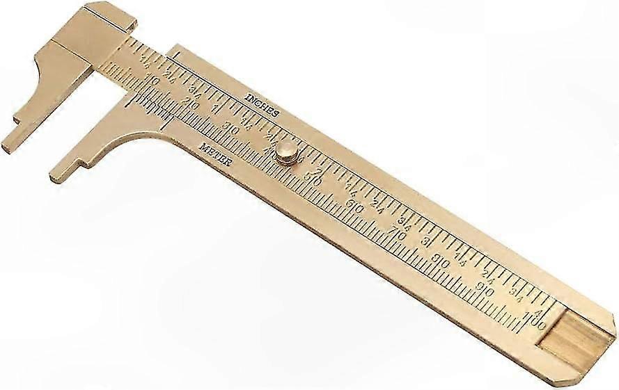 Precision Dual Scale Measuring Tool - 100mm Sliding Ruler with Metric and Imperial Units