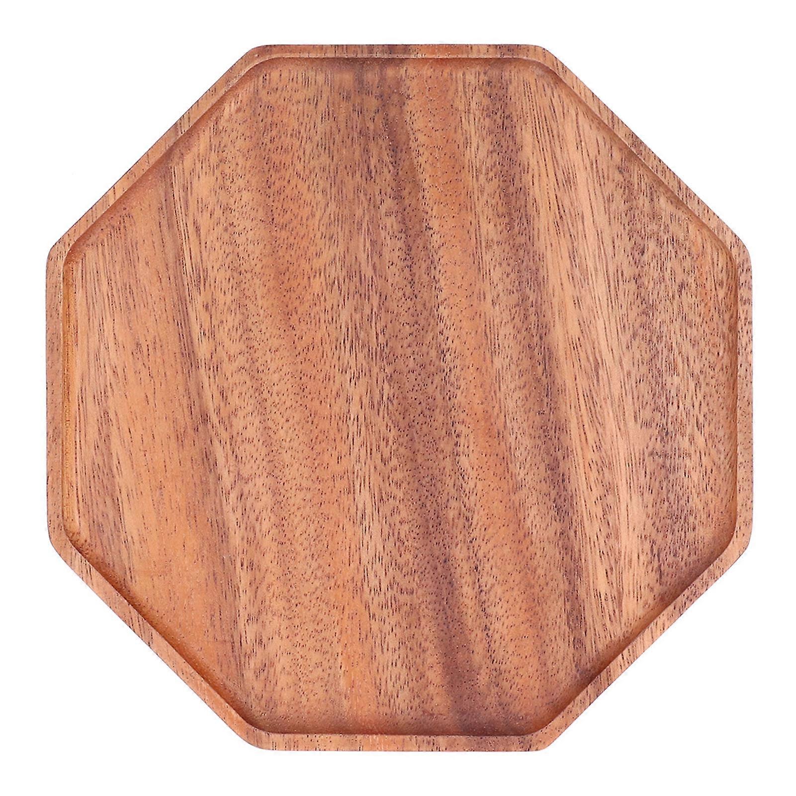 Natural wood serving tray with uniform texture and eco-friendly, 20 x 20 x 2 cm