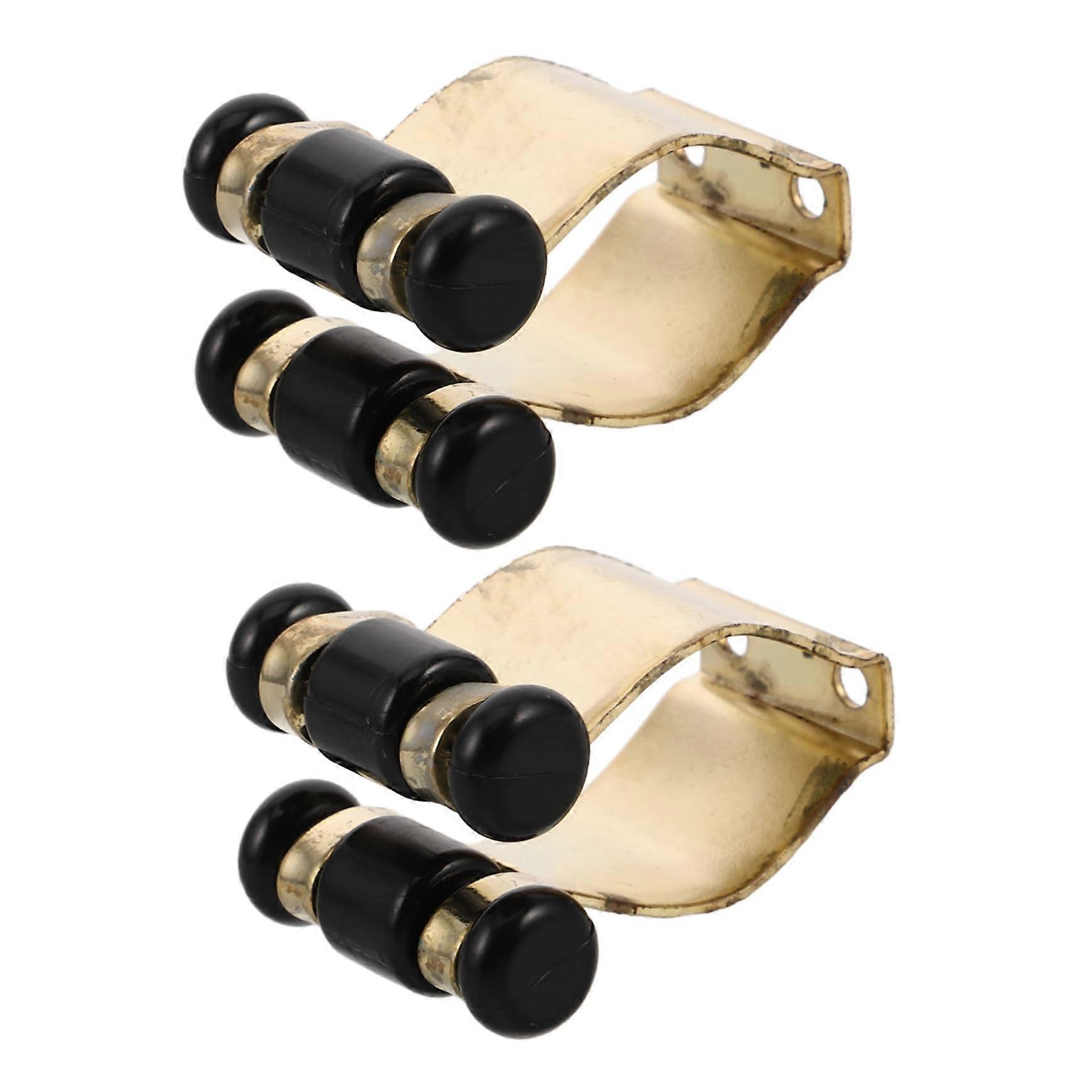 Metal Pool Cue Clips Pack Of 2 For Billiards Snooker And Fishing Rods Secure Storage Base Gold