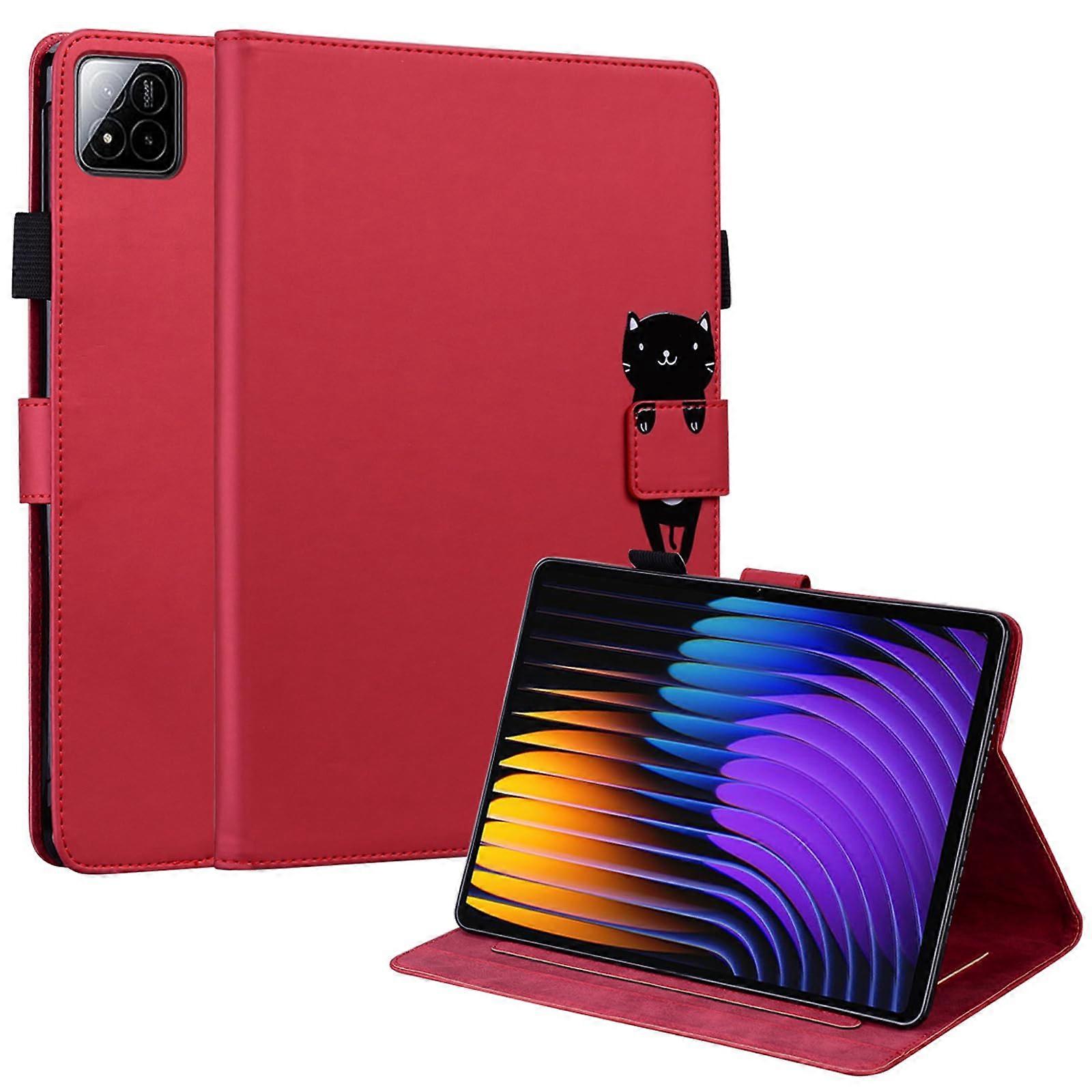®  leather flip cover with cat pattern, stand, magnetic closure for Xiaomi Pad 7 / Pad 7 Pro