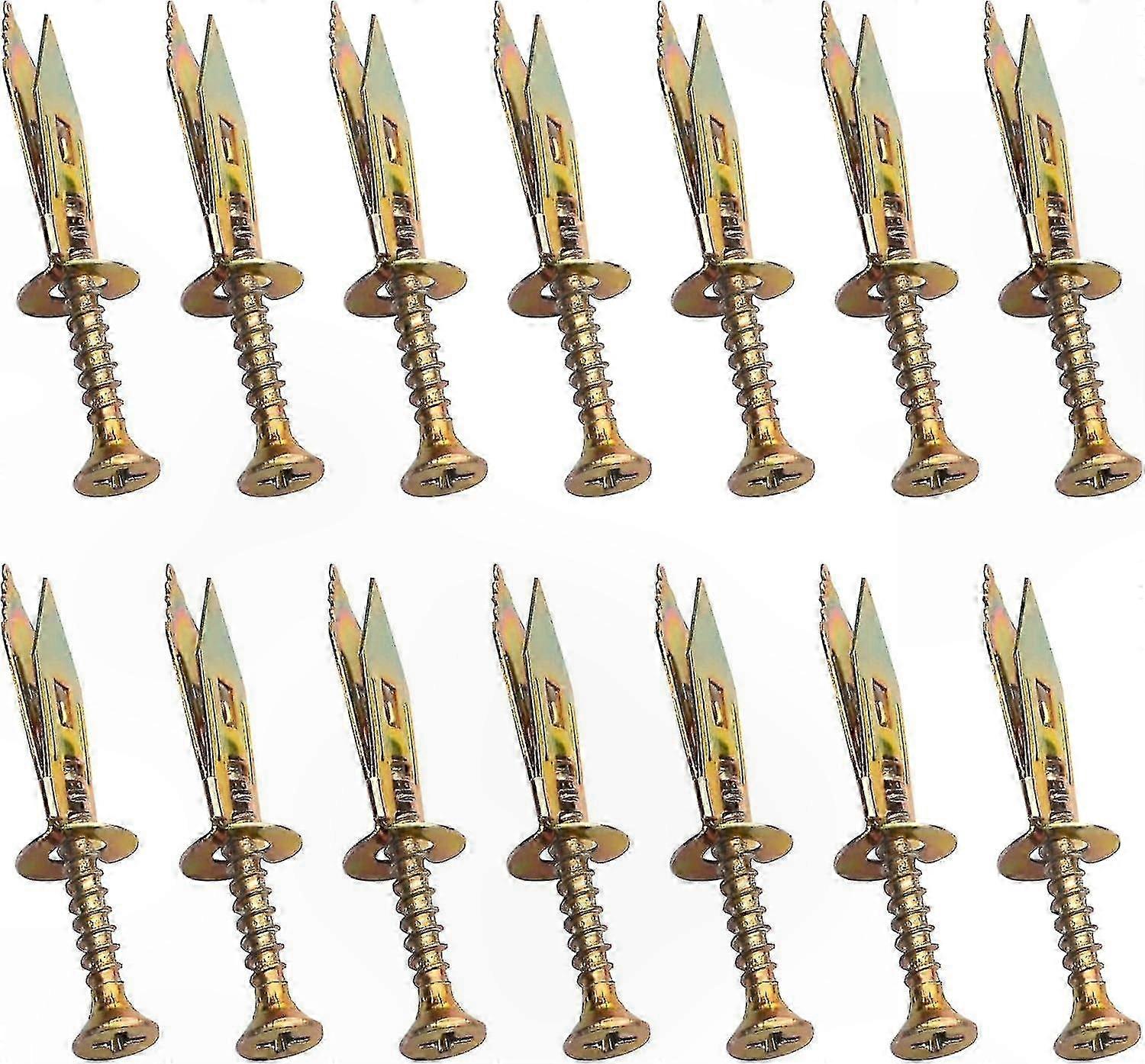 Drywall Anchors and Screws Combo Pack - 45 Sets for Plasterboard Installation