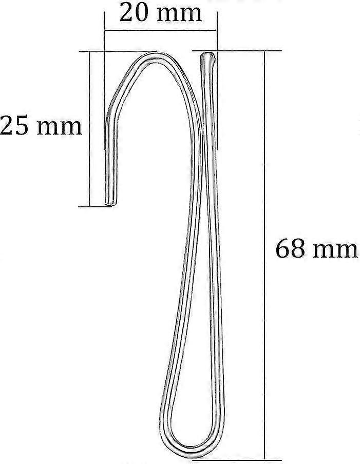 50 Pcs Stainless Steel Pinch Pleat Curtain Hooks - Deep Metal Prong Hooks for Drapes & Curtains (Wuqx)