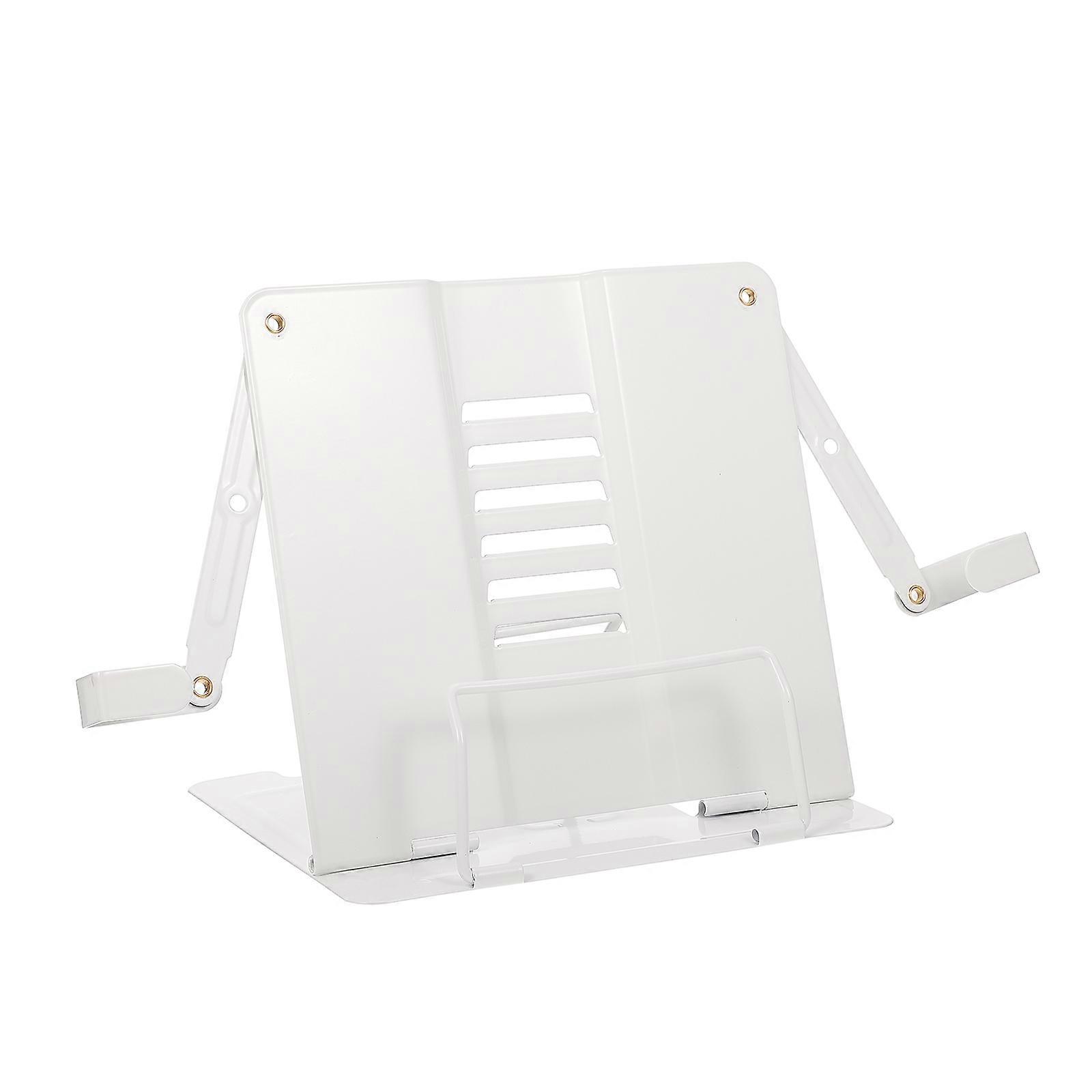 Multi-Functional Reading Rack Desk Reading Stand for Readers White Iron 1Pcs