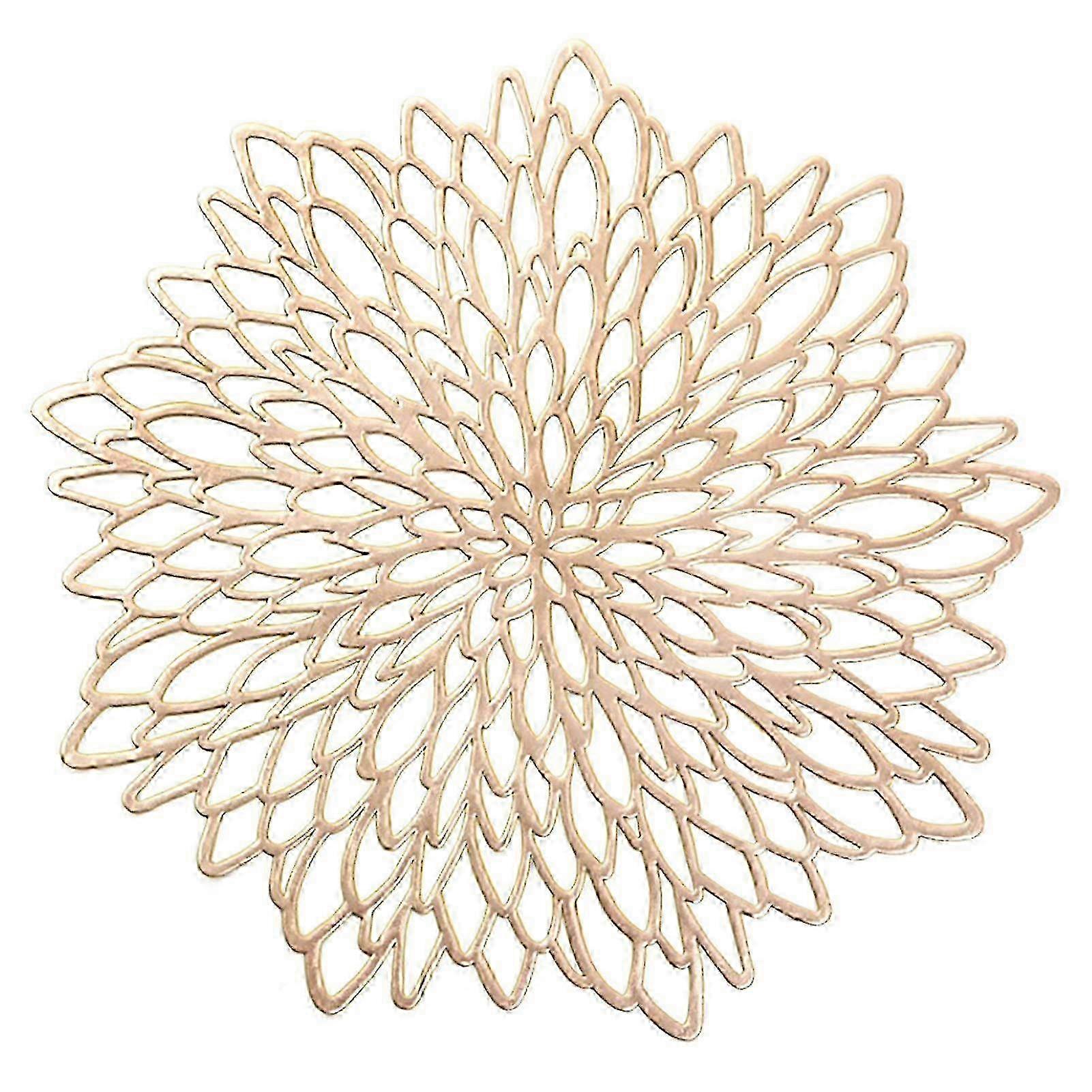 6-Piece Round PVC Placemats Set - Washable & Heat Resistant Vinyl Table Mats for Kitchen, Dining Table, Wedding Decor