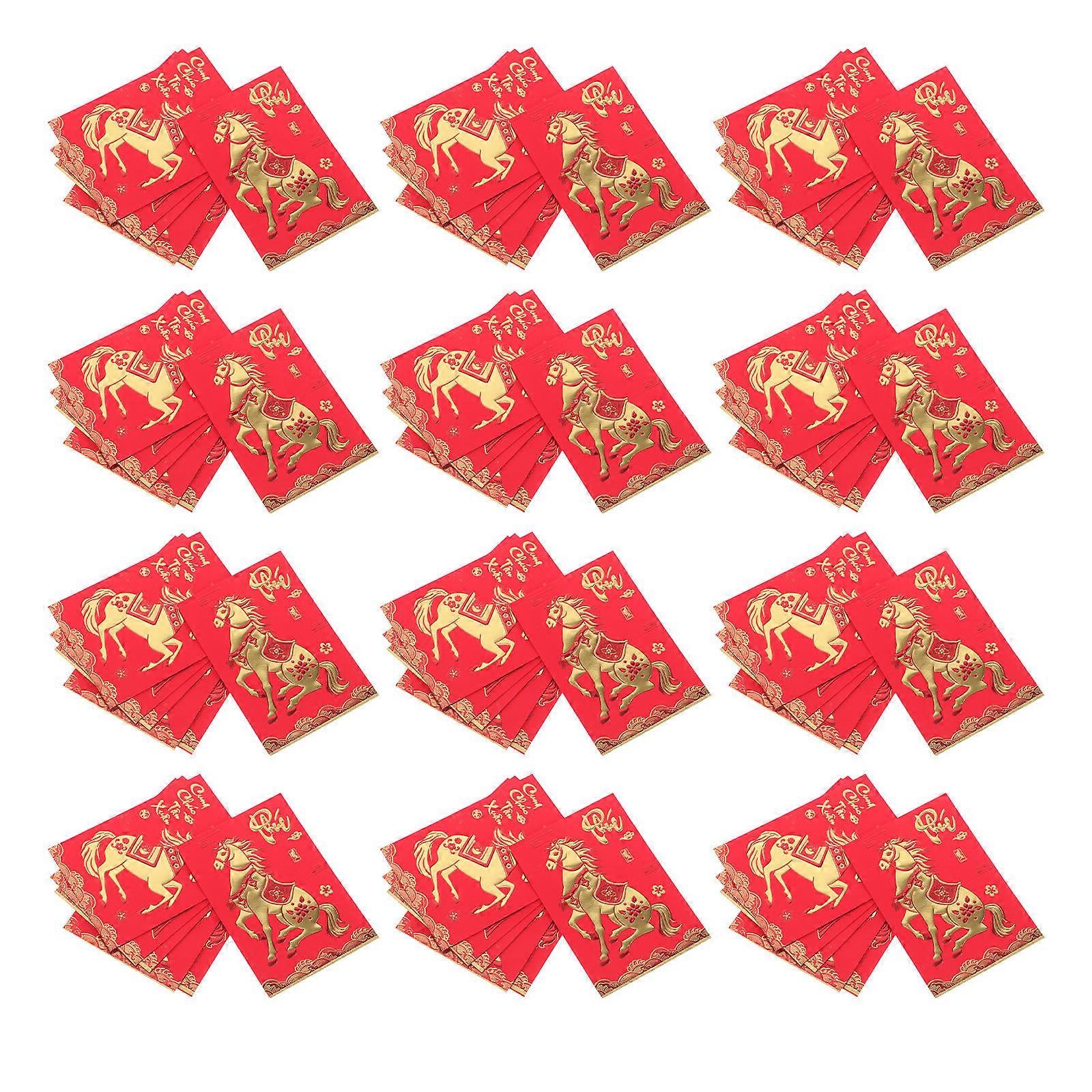 Chinese Red Envelope Lucky Money Pockets for New Year 360Pcs Paper Red Envelopes