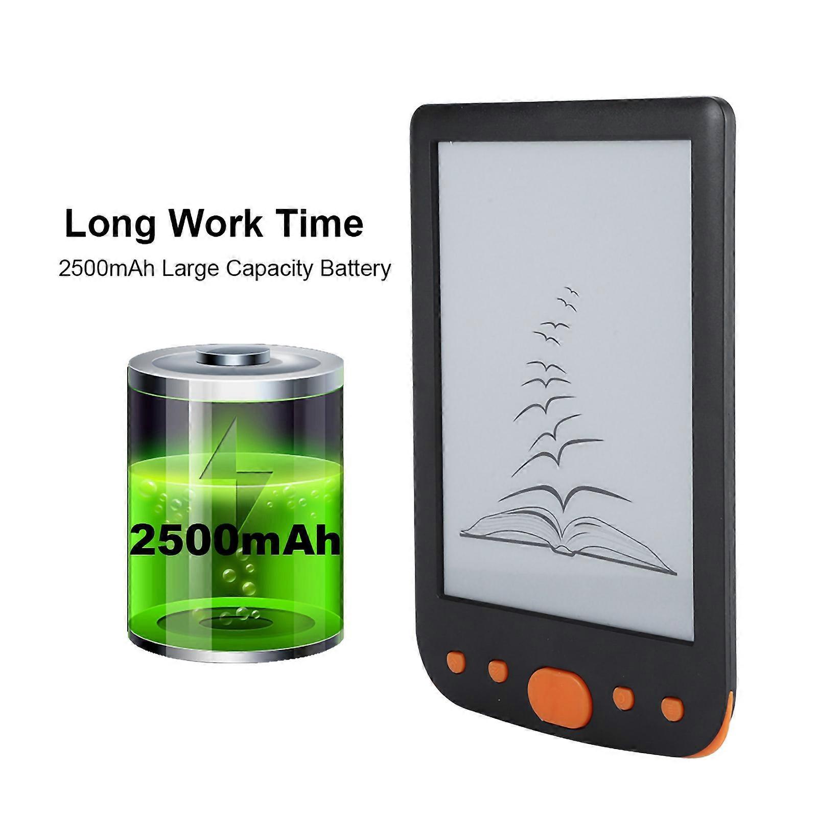 BK-6025L 6-inch 8GB E-Book Reader Orange with Screen Lighting