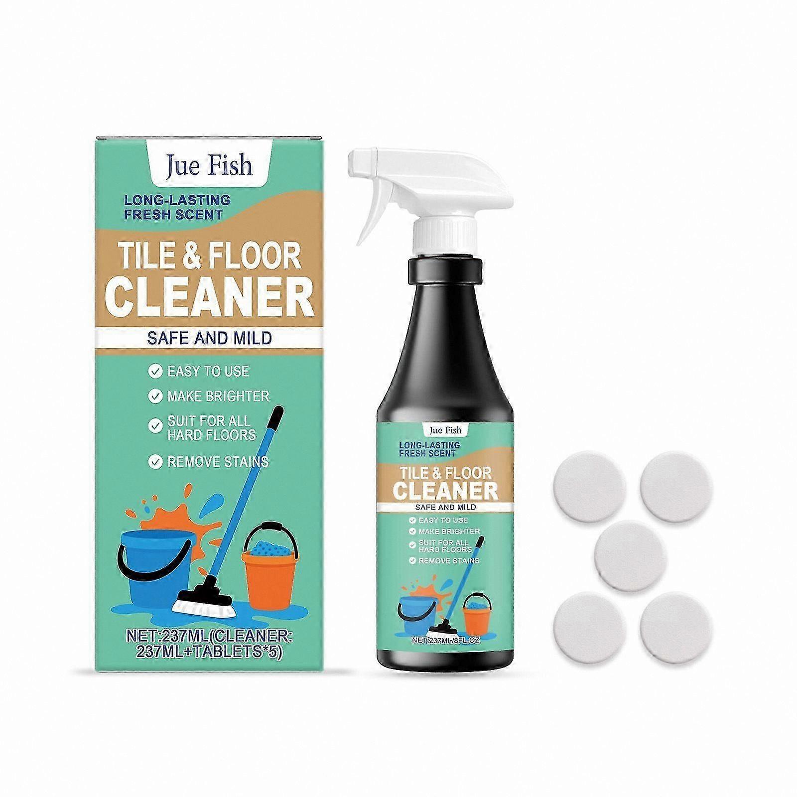 Gentle Floor Cleaner Spray with Fresh Scent for Tiles and Hard Surfaces, Stain Remover and Shine Booster