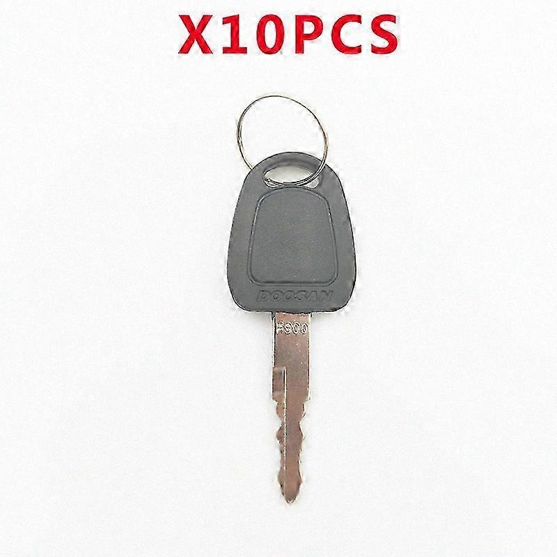 10pcs Ignition Keys for Excavators F900 K1009605B Replacement Key Set