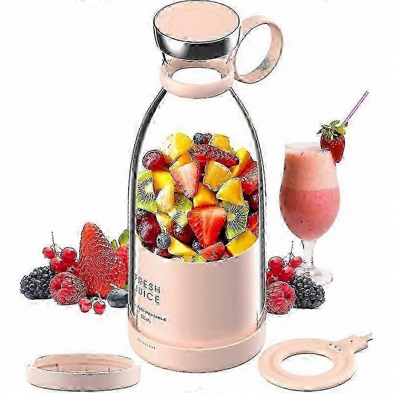 Pink USB-Rechargeable Personal Bl for Smoothies and Drinks on the Go